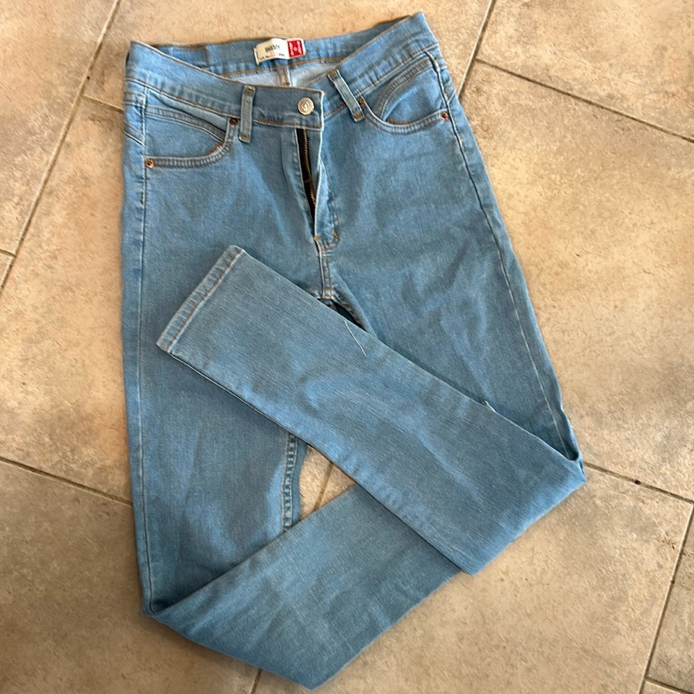 Levi’s very stretchy long jeans. Excellent condition